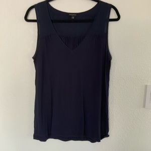Navy sleeveless Banana Republic blouse